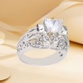 thumbnail image 4 of YYKihy Love Imitation Crystal Personalized Fashionable Retro Diamond Ring, 4 of 4