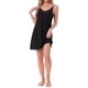 thumbnail image 2 of Noche de inspiración para mujeres, camisón sin mangas, vestido de tirantes, sexy, malla, escote en V, quimono sin espalda, lencería, camisa de noche, color negro, 2 of 6