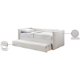 thumbnail image 4 of Pemberly Row Contemporary Cream Linen Textured Fabric Twin Daybed, 4 of 8