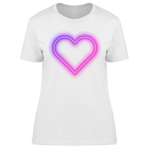 Bright Heart Neon Sign T-Shirt Women -Image by Shutterstock, Female x-Large