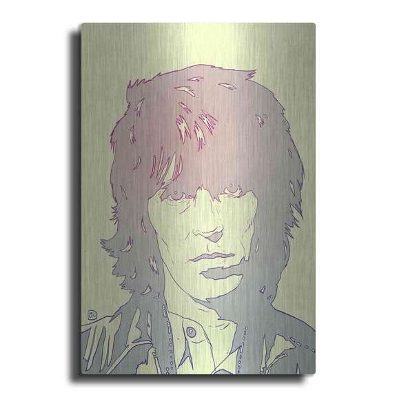 Luxe Metal Art 'Mick Jagger' by Giuseppe Cristiano, Metal Wall Art, 12"x16"