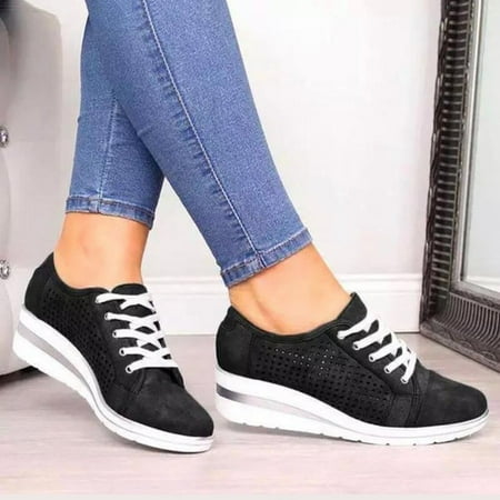 

Green women shoes 2021 fashion breathable platform wedge shoes sneakers women plus size casual shoes woman zapatos de mujer