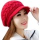 thumbnail image 1 of Gorro de invierno para mujer, gorro de boina tejido para niña, gorro de boina con orejas de gato, gorro de flores de cáñamo kaili Sencillez, 1 of 5