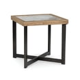 thumbnail image 4 of Signature Design by Ashley Montia Square End Table, Natural/Black, Modern Accent Table with Sintered Stone Top and Metal Frame, 4 of 7