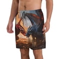 thumbnail image 2 of Pofeuu Lava Dragon Prin Men's Swim Trunks Quick Dry Bathing Suit Swimming Board Shorts Mesh Lining Beach Swimwear-Large, 2 of 6