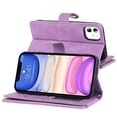 thumbnail image 3 of Feishell Compatible with for iPhone 11 Wallet Case Crossbody, Zipper Phone Case with RFID Blocking Card Holder Wrist Strap Leather Purse Gift for Women For iPhone 11, Lightpurple, 3 of 10