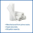 thumbnail image 2 of McKesson Trash Can Liners, Super Plus Duty - Clear, 60 gal Capacity, 38 in x 58 in, 100 Ct, 2 of 10
