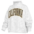 thumbnail image 2 of Women's Pressbox  White Cal Bears Camo Mock Neck Sweatshirt, 2 of 3