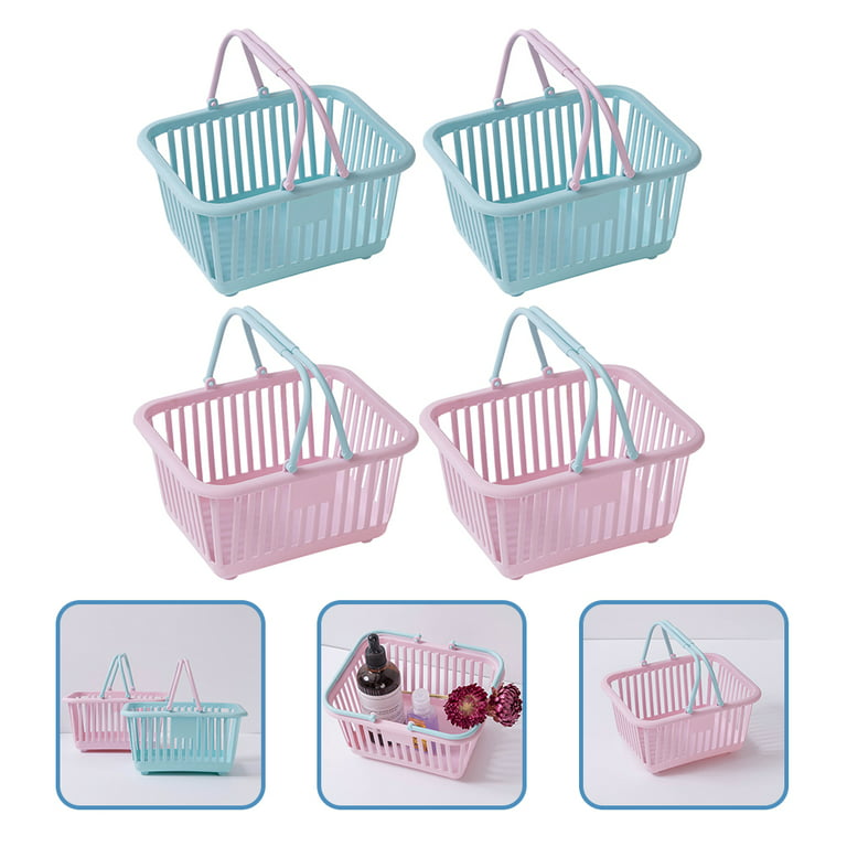 Plastic Neon Tall Storage Baskets with Handles