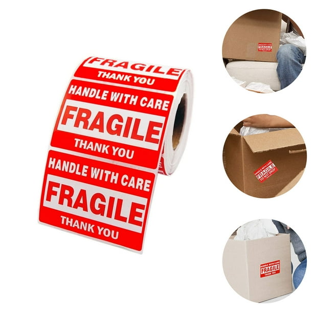 1 Roll/500pcs Fragile Label Stickers Handle with Care Package