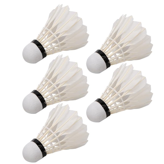 Tebru 5PCS Durable Feather Badminton Balls Shuttlecocks for Outdoor Indoor Training,Badminton Ball, Feather Shuttlecocks