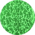 thumbnail image 1 of Ahgly Company Indoor Round Abstract Green Contemporary Area Rugs, 7' Round, 1 of 1