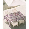 thumbnail image 2 of 52x70 Inch Outdoor Tablecloth with Umbrella Hole Zipper Rectangle Pink Rustic Coastal Rectangular Tablecloths Outside Waterproof Nautical Ocean Seahorse Coral Shell Patio Table Cloth Cover for Picnic, 2 of 8