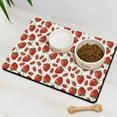 thumbnail image 3 of Red Berry Pet Feeding Mat - Non-Slip Waterproof Dog Food Spill Mat with Kawaii Strawberries, 3 of 5
