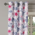 thumbnail image 3 of Ambesonne Floral Grommet Curtain, Blooming Art Spring Flowers, 50"x96", Ceil Blue Dark Coral, 3 of 5