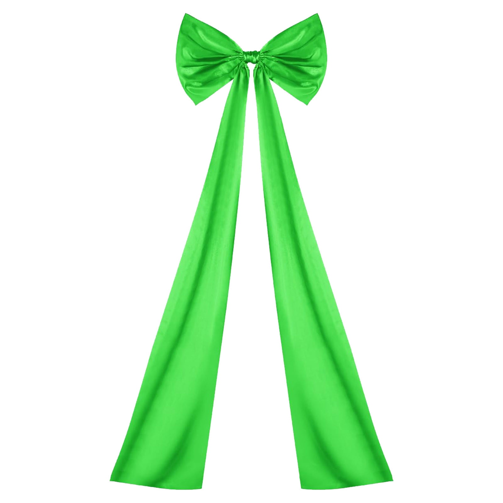 Nœud De Décoration Noël En Satin 117 Cm - Avec Armature Métallique, Réutilisable - Pour Sapin, Couronne, Mariage, Voiture - Blanc - 8