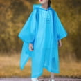 thumbnail image 4 of Ropa impermeable para exteriores Ponchos de lluvia reutilizables Capa de lluvia EVA para niños de 6 a 12 años, 4 of 8