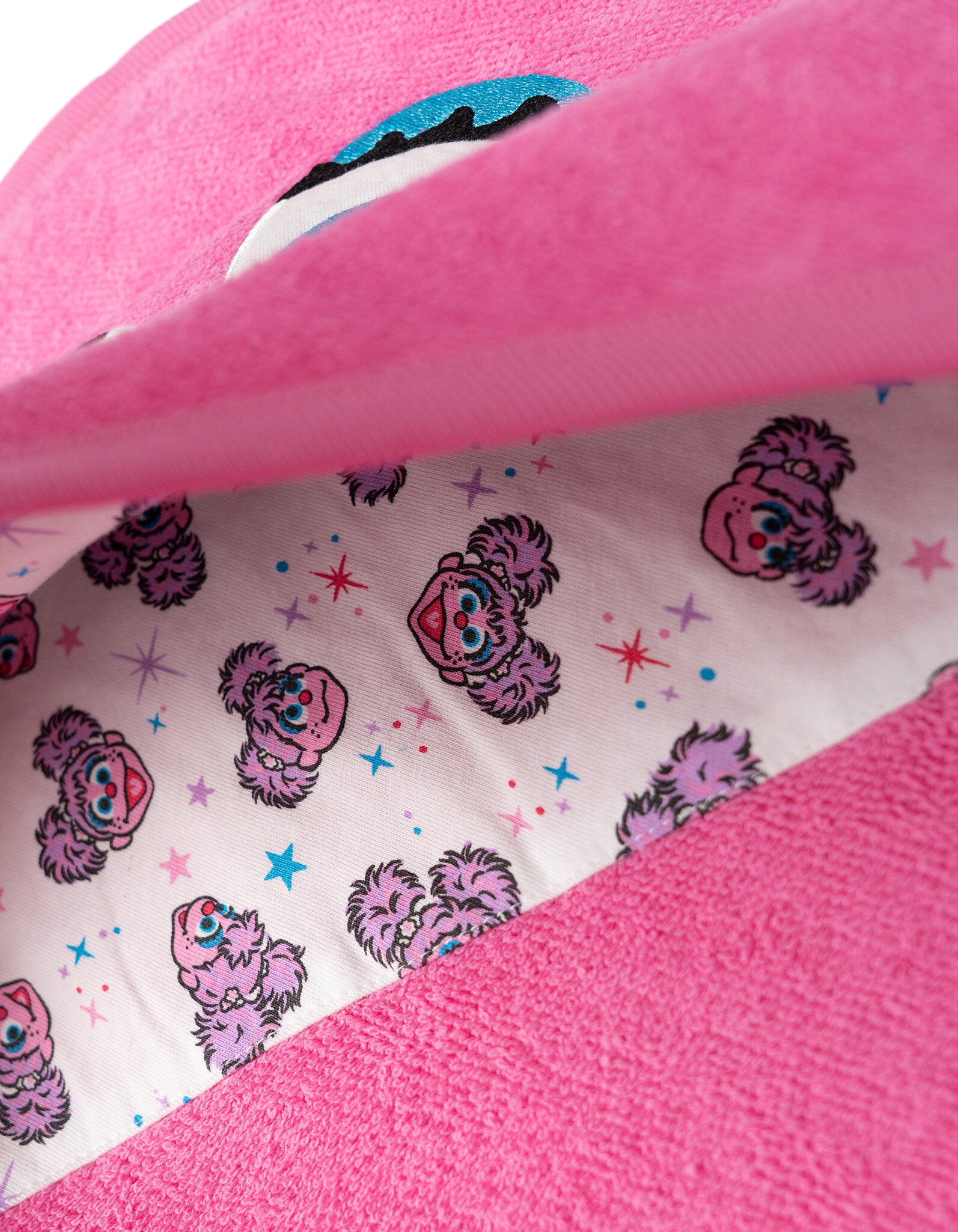 Sesame Street Baby Boys' Cotton Character Hooded Towel with Corner Pockets Pink Abby Cadabby