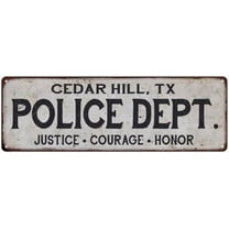 CEDAR HILL, TX POLICE DEPT. Home Decor Metal Sign Gift 6x18 206180012780