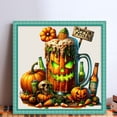 thumbnail image 2 of Hilo Algodón Ecológico Bordado Punto Cruz Con Bebida Halloween 14CT 50x50cm, 2 of 9