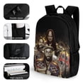 thumbnail image 3 of 16.1in Wres-Tler W-W,E Backpack with Pocket Cartoon Backpack Travel Laptop Daypack Bags For Men Women, 3 of 8