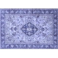 thumbnail image 1 of Ahgly Company Machine Washable Indoor Rectangle Medallion Blue Traditional Area Rugs, 5' x 7', 1 of 4