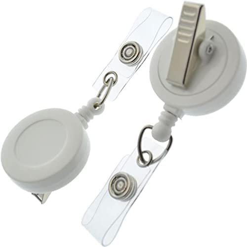 Retractable ID Badge Holders Reel with Swivel Alligator Clip Heavy Duty