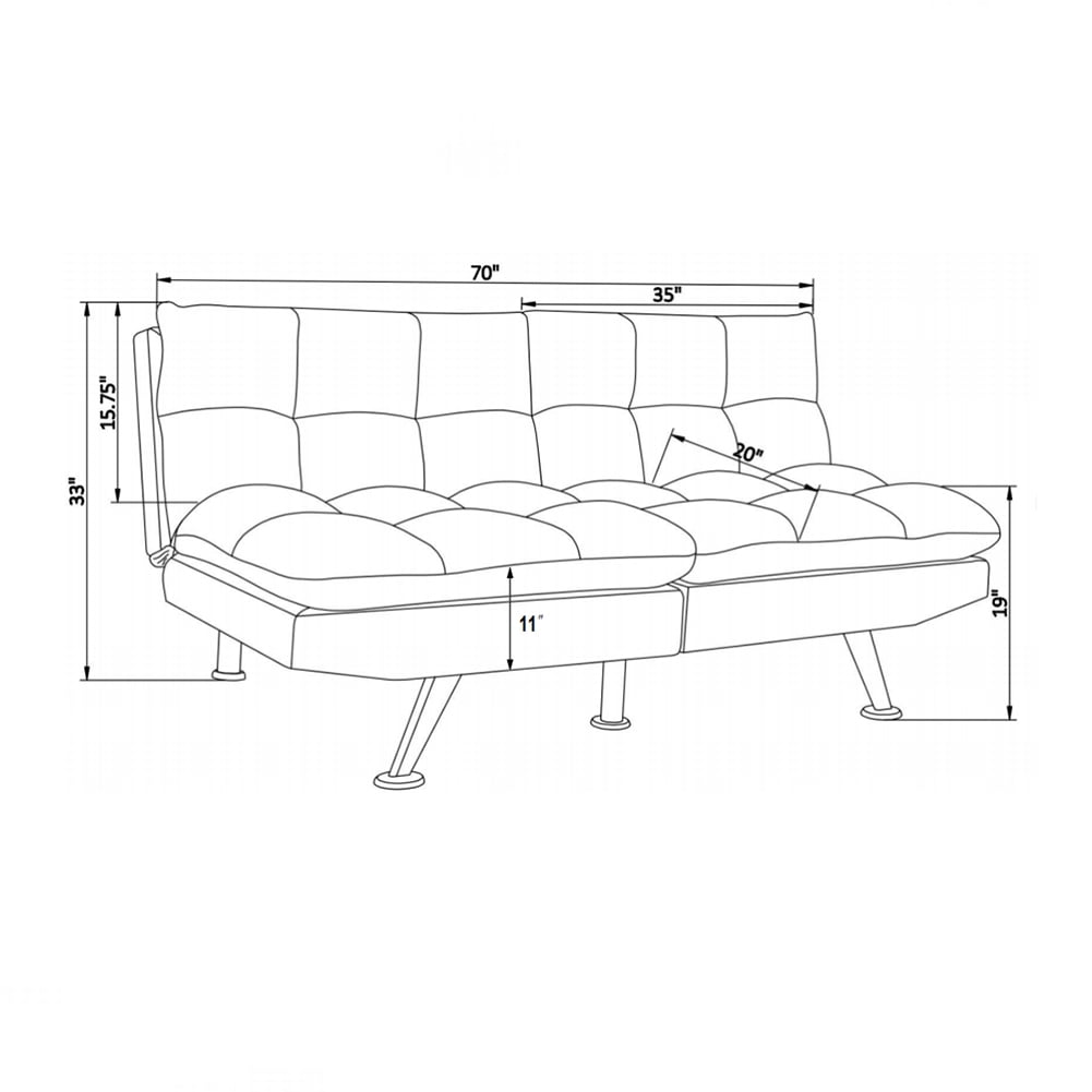 Kepooman Modern Futon Couch Convertible Loveseat Sleeper for Living Room, Twin Size, Beige Kepooman Modern Futon Couch Convertible Loveseat Sleeper for Living Room, Twin Size, Beige