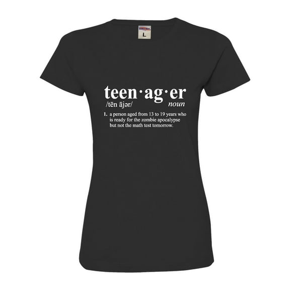 Womens Definition Of Teenager Funny Teen Deluxe Soft T-Shirt