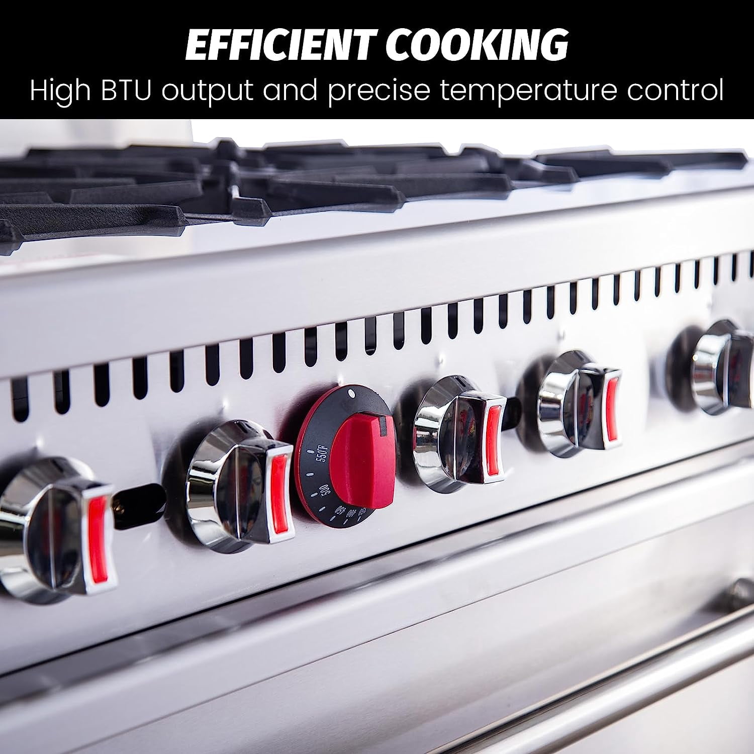 Hakka 36" Gas Range Stove With 6 Powerful Burners For Commercial Kitchens