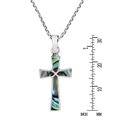 thumbnail image 2 of Minimalism Christian Cross Abalone Shell Sterling Silver Necklace, 2 of 6