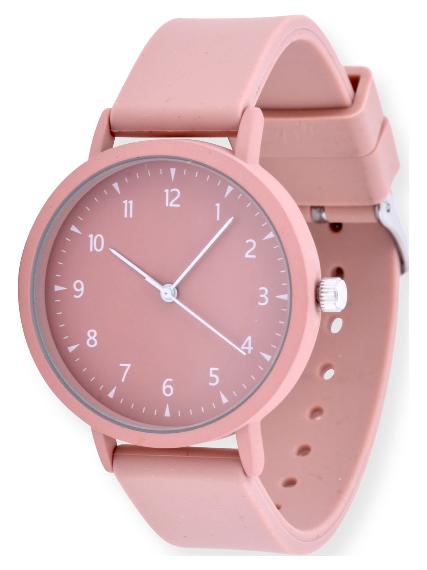 Time and Tru Adult Unisex Analog Watch in Pink and Silicone Band (42000WML)