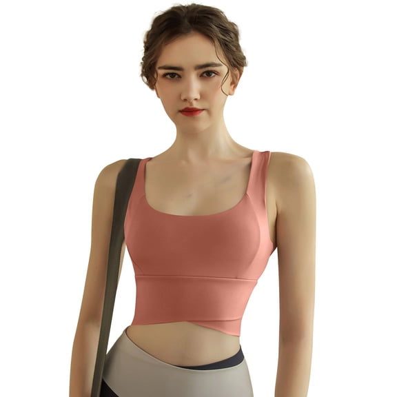 Lumtrix Womens Sport Longline Bra Workout Full Coverage Bra Summer Athletic Yoga Bralette 2026 Red 40