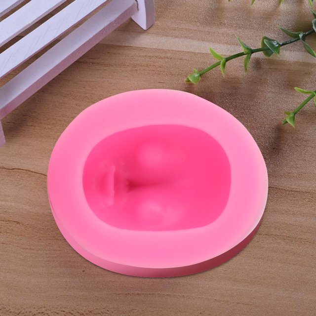 Molde para fondant DIY, molde para hornear cara de bebé 3D DIY, molde de silicona para pastel, funcionamiento suave