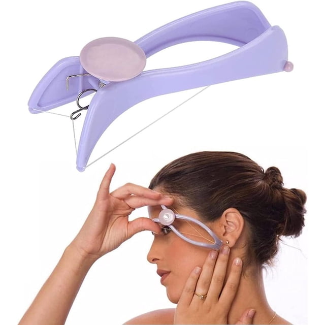 Depiladora para mujeres Depiladora facial Depiladora facial para mujeres Depiladora manual Depiladora con resorte con cable de depilación reemplazable y resorte rosa