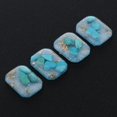 thumbnail image 4 of 4 piezas de cabujones de resina con esquinas redondas y parte trasera plana para manualidades, adornos, álbumes de recortes, manua Lámina Dorada Azul Baoblaze cuentas de botón de lámina de oro de resina, 4 of 7