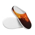 thumbnail image 3 of Disketp Fiery Orange Flames Energy Women's Men's Slippers Plush Slip-On House Slipper for Winter Indoor Soft Cushion Non-slip Fluffy Slides Slippers-13, 3 of 7