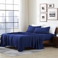 thumbnail image 1 of duomi-Essentials Ultra Soft Hypoallergenic Wrinkle Resistant Double Brushed Microfiber Bedding Sheet Set, Royal Blue, Twin, 1 of 4