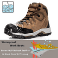 thumbnail image 3 of Golden Retriever Work Boots for Men - 6" Steel Toe Mens Work Boots, Non-Slip Lightweight Waterproof Anti-Fatigue Construction Work Shoes M84316, 3 of 7