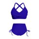 thumbnail image 3 of WILLBEST Trajes de Baño Para Mujer Conjuntos de Bikini de Cintura Alta Para Mujer Trajes de Baño Con Cordón Traje de Baño Cruzado Con Lazo En La Espalda, 3 of 4