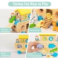 thumbnail image 6 of Toddlers Wooden Noah's Ark Toy Animal Playset, Shape Sorter Early Learning Montessori Toys, Baptism Gifts for 3 Boys Girls Kids, 6 of 7