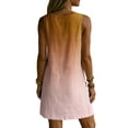 thumbnail image 4 of QUNYINEY Sleeveless Sun Dresses for Women Mini Summer A Line Gradient Tank Dress Vacation with Pockets V-Neck Loose Fit Dresses, 4 of 7