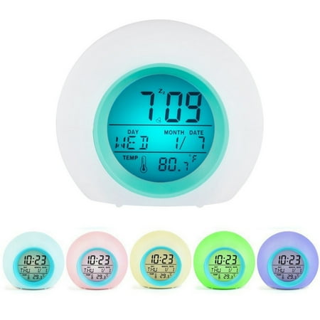 

Wake-Up Light Alarm Clock-7 Natural Sounds and Snooze-Touch Control Multicolor Dimmable USB Rechargeable Table Lamps Night Light for Bedroom