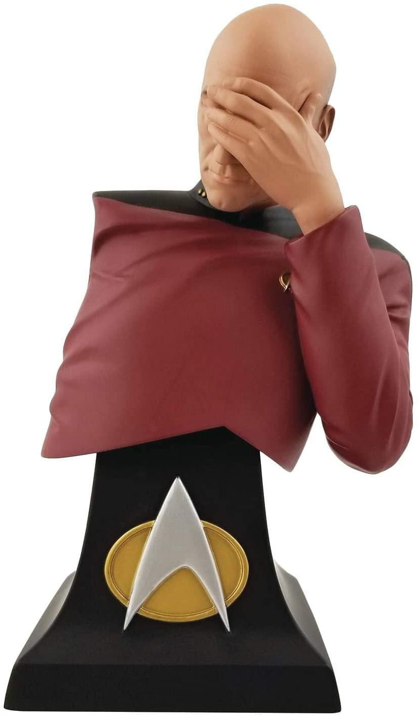 Star Trek TNG Captain Picard Facepalm Peel Off Sticker Decal NEW UNUSED 