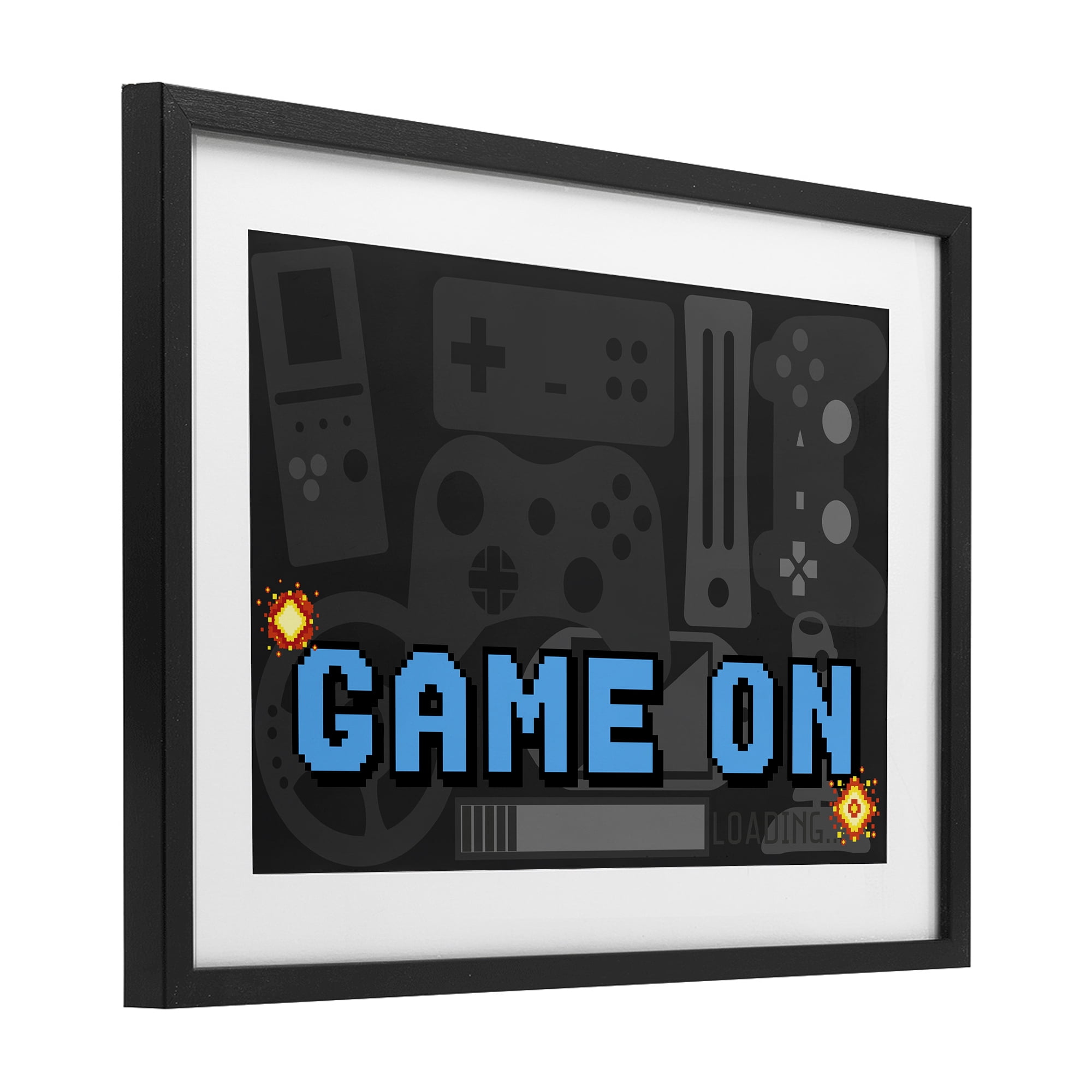 Stupell Industries Game On Arcade Black Framed Print Under Glass, design by Kim Allen