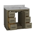 thumbnail image 5 of Peyton 42" Bathroom Vanity with Gray Oak Cabinet and Carrara Marble Top, 5 of 6