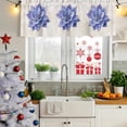 thumbnail image 6 of 2 Pack Valances for Windows, Blue Purple Flower Window Valances for Living Room/Bedroom/Bathroom, Succulents Ferns Abstract Watercolor Light Filtering Kitchen Curtain Valance 42"W x12" L, 6 of 9