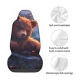 thumbnail image 4 of Balery Lazy Stone Bear Funda de Asiento para Auto con Diseño - Cubierta Frontal Suave y Transpirable con Protector Antideslizante- 1 Unidad, 4 of 5