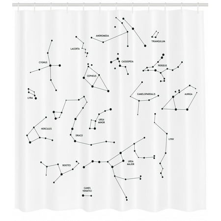 Constellation Shower Curtain Astronomic Theme Group Stars Names