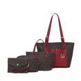 thumbnail image 2 of MKF Collection Havenly Women's Tote Bag, Wristlet Pouch Purse, Vegan Leather Handbag 4Pcs Set by Mia K - Red, 2 of 2